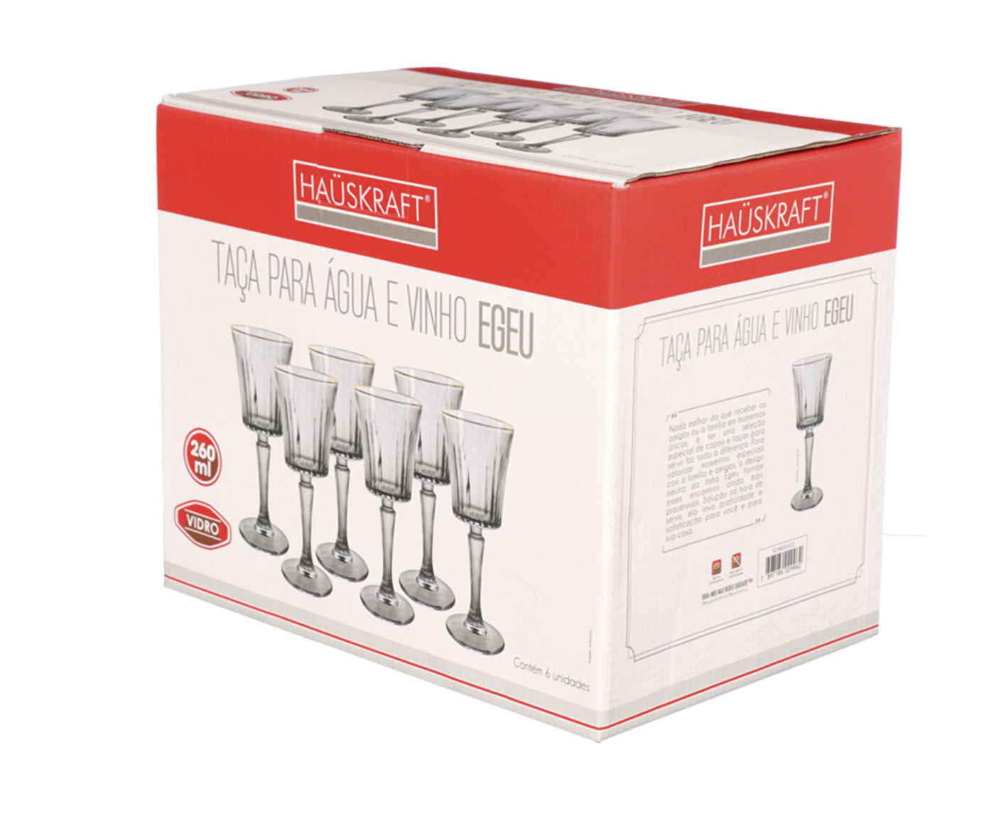 Jogo de Ta&ccedil;as para Vinho Egeu Cinza Filetada image number 2