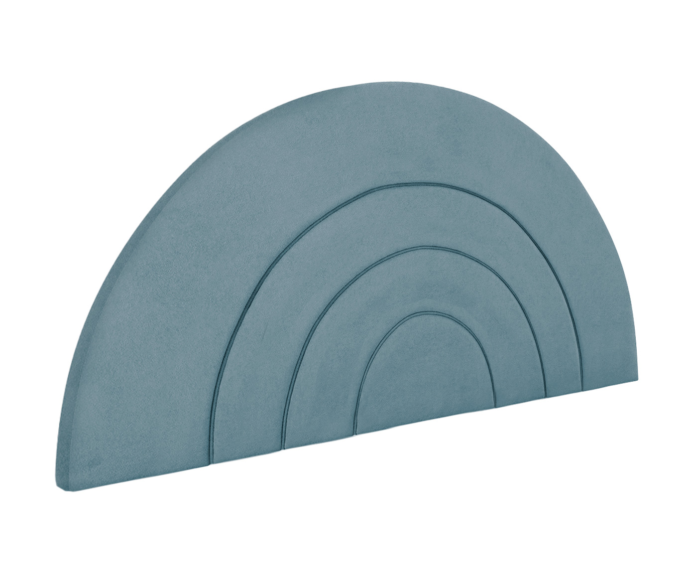 Cabeceira em Boucle Aveludado Arco Azul image number 3