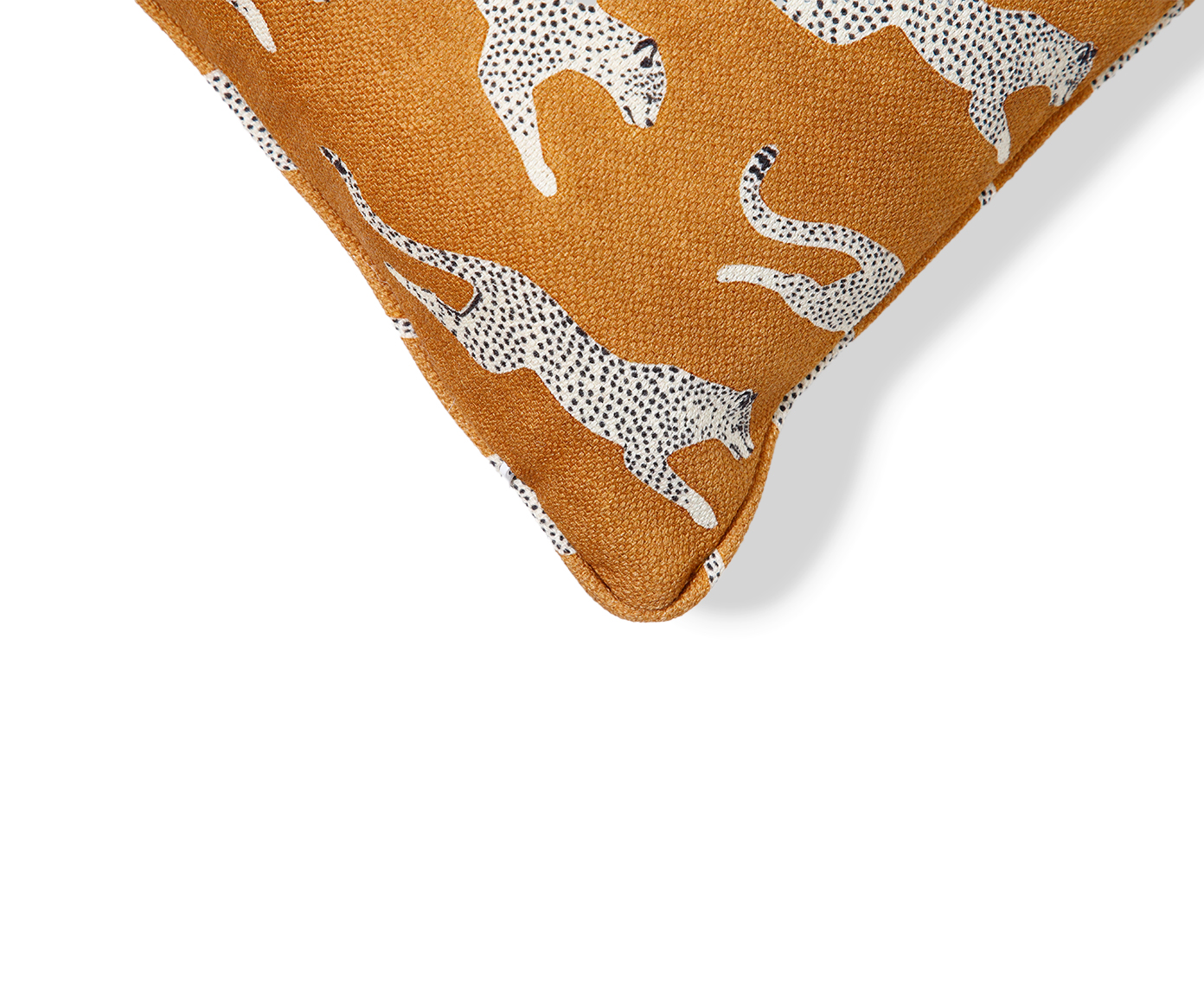 Capa de Almofada Retangular Estampada com Cordon&ecirc; Safari Mostarda image number 3