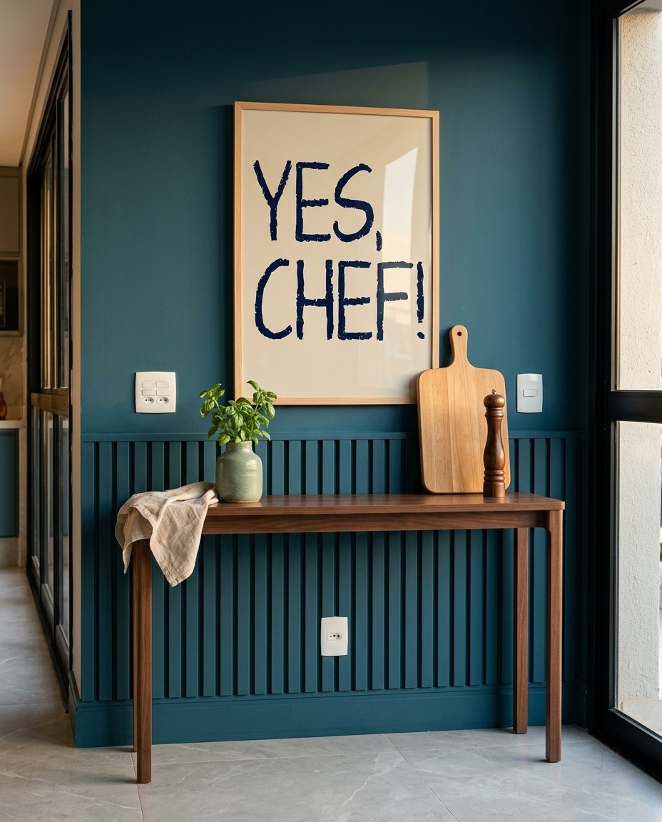 Quadro Yes Chef com Moldura em Madeira - image 1