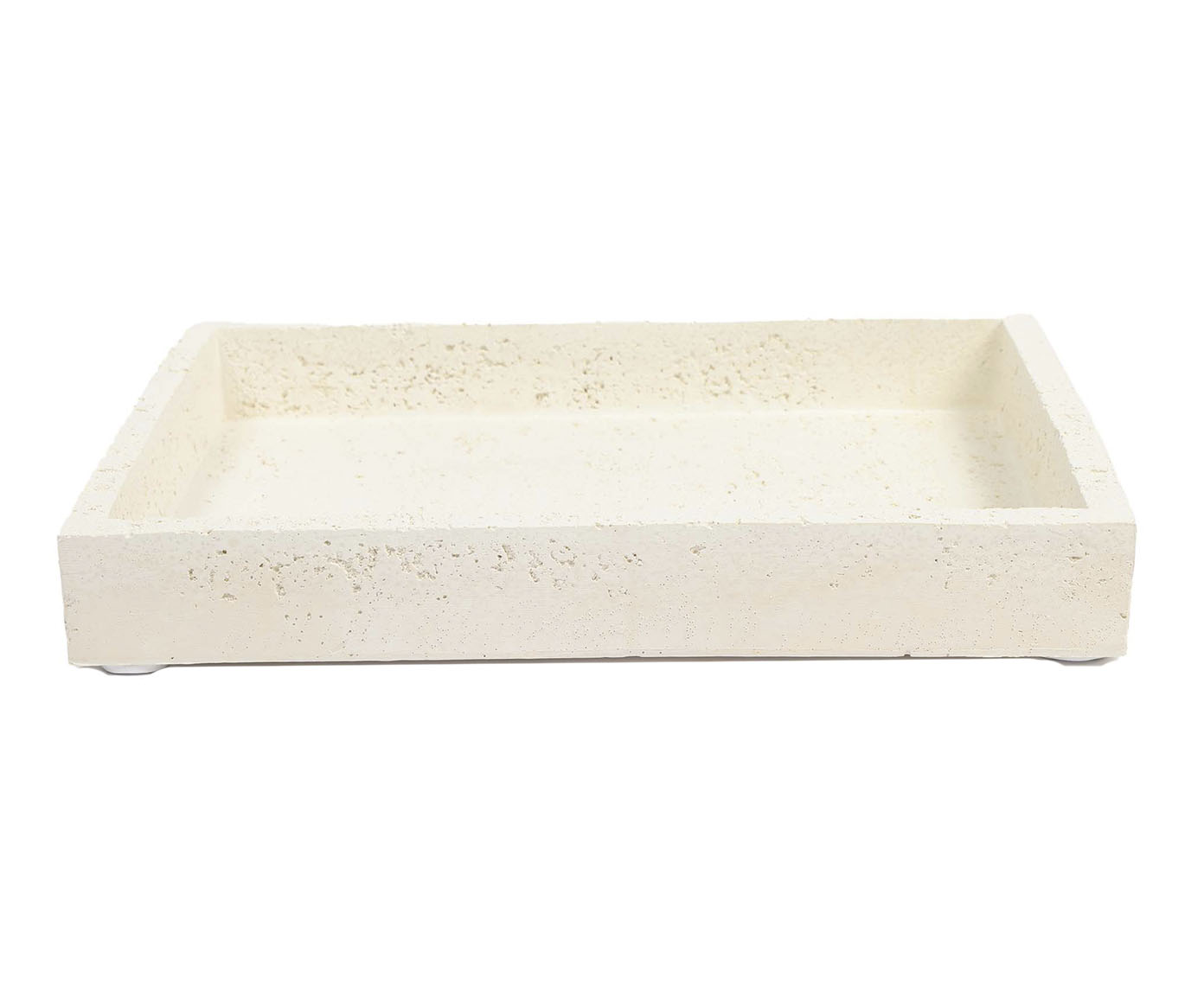 Bandeja Retangular Stone Classic Branco image number 1