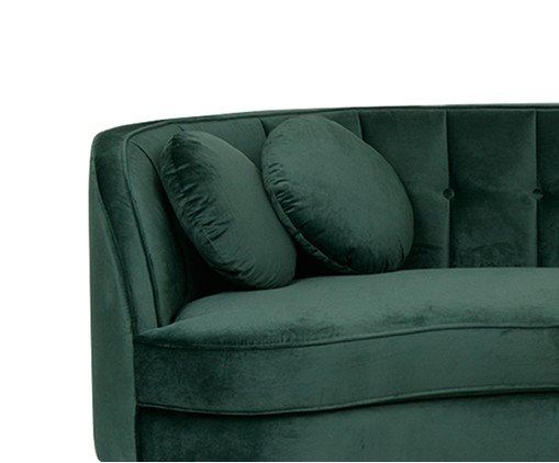 Sof&aacute; Living em Veludo Marilyn - Verde Tiffany image number 2