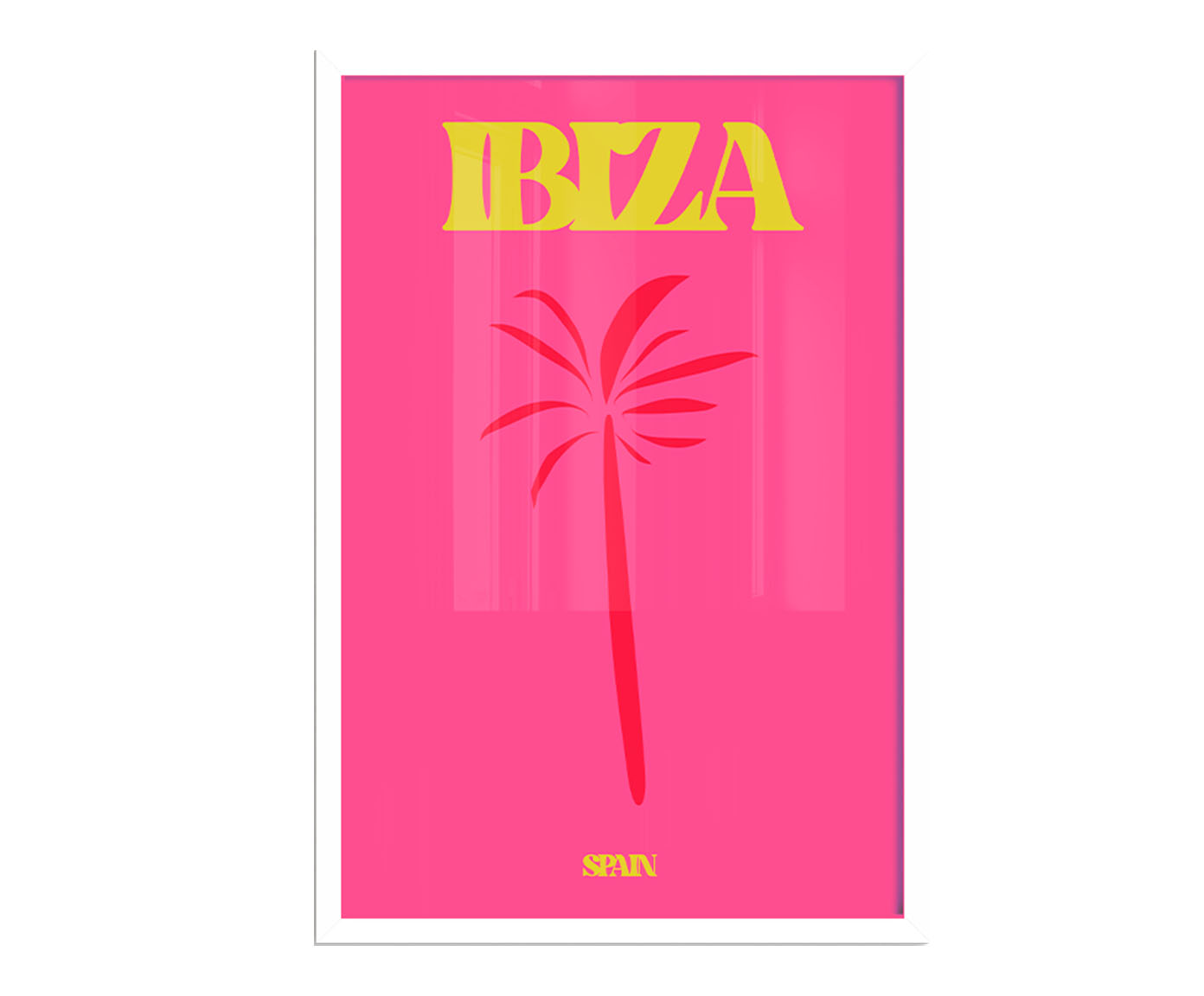 Quadro Ibiza com Moldura Branca - image 1