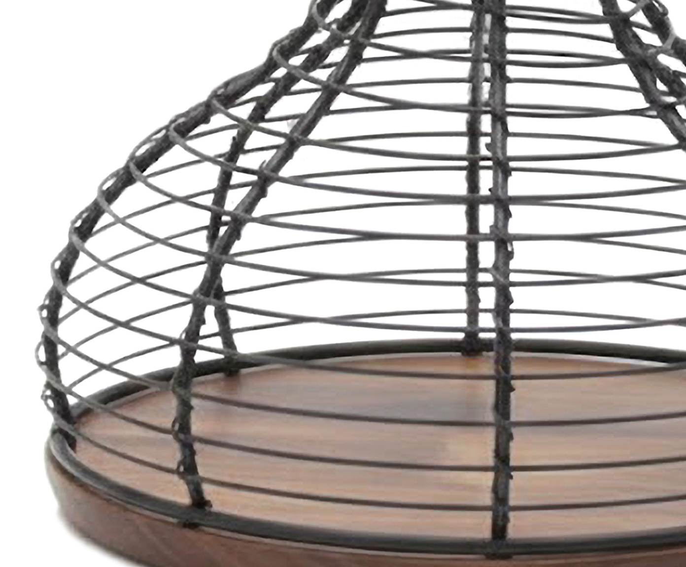 Garrafa porta-rolhas aramada em metal preto image number 1