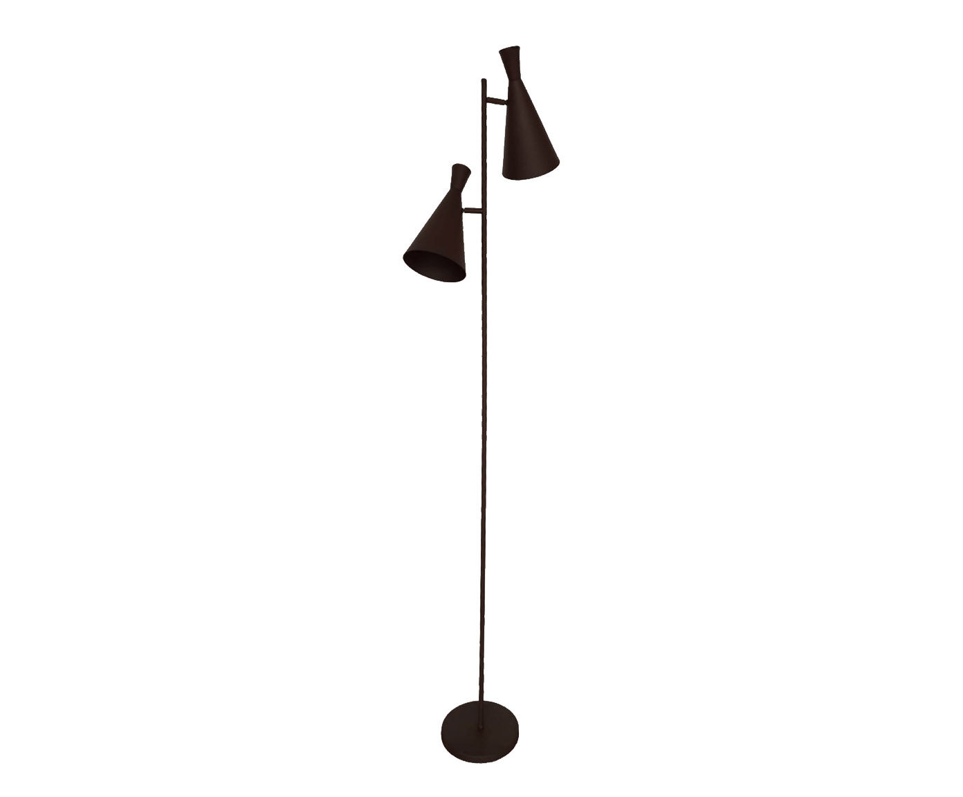 Lumin&aacute;ria de Piso Jacoba com C&uacute;pula Dupla Articulada Marrom Corten - image 0