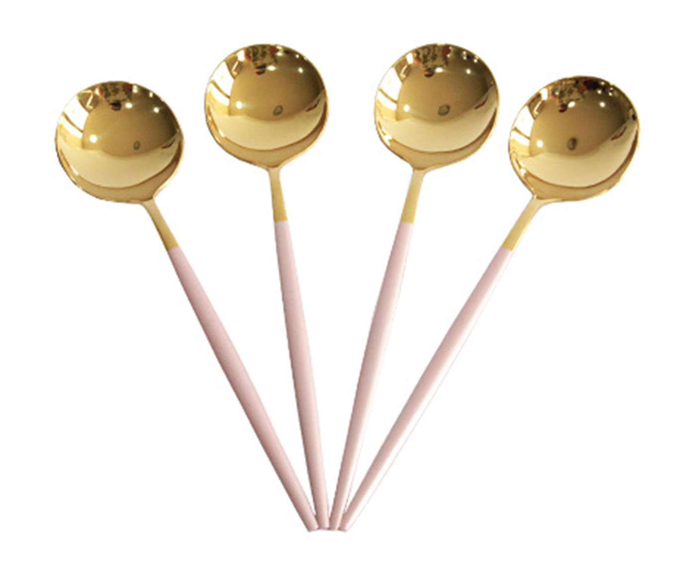 Jogo de Colheres em Inox Slim Rosa e Dourado - image 0