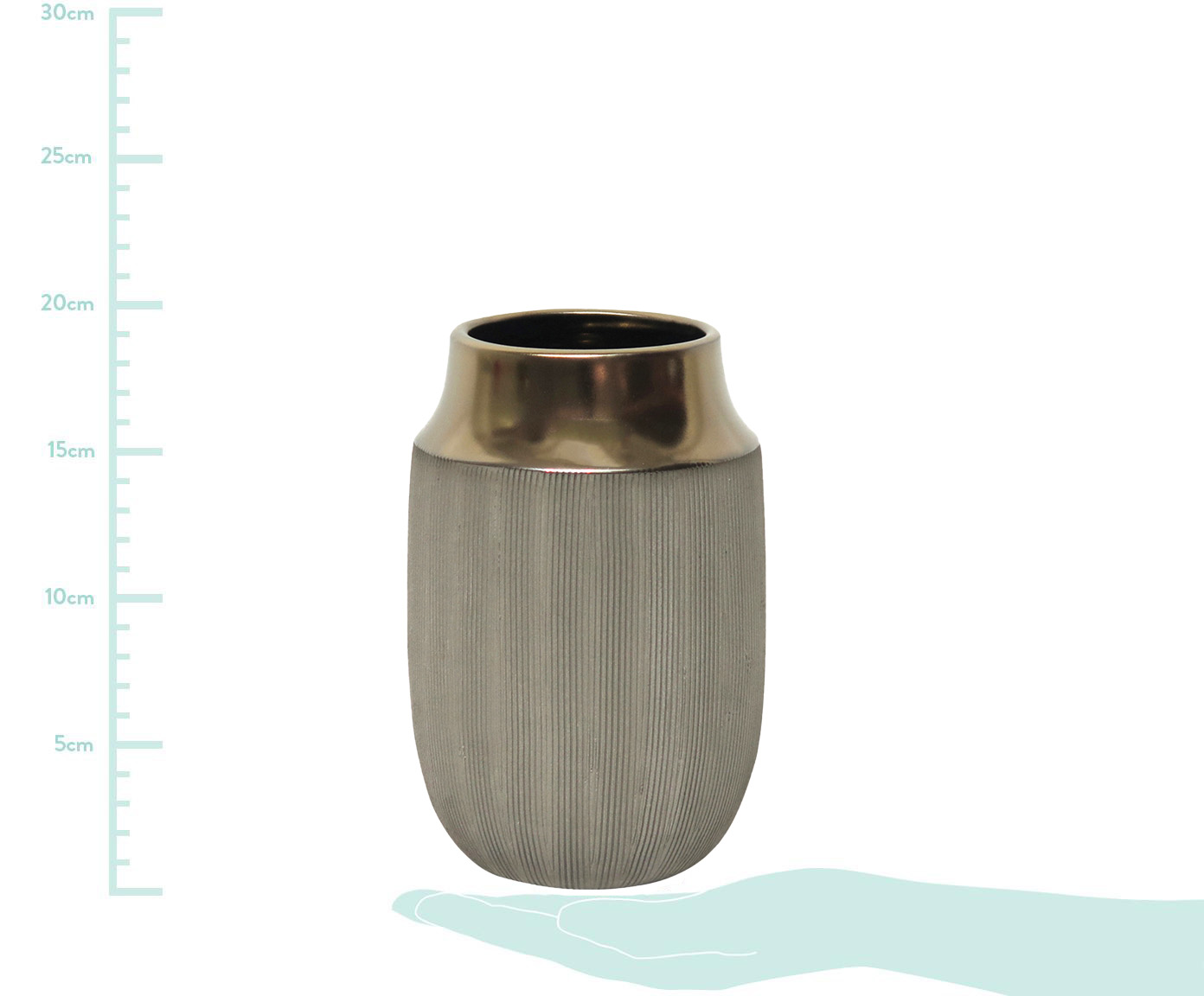 Vaso Ibirajara - Cinza e Acobreado - image 1