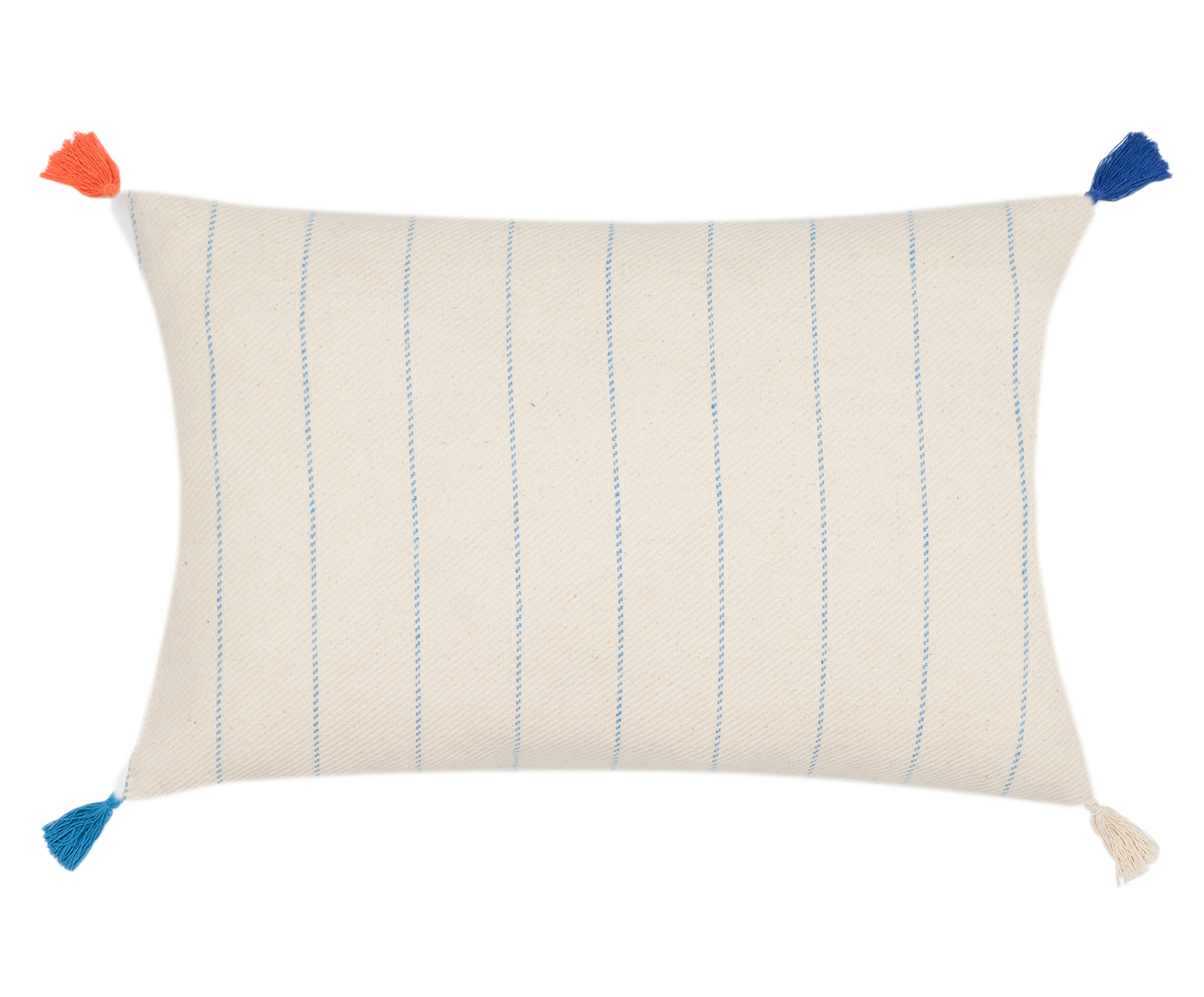 Capa de Almofada com Tassel Jeri Azul e Laranja - image 0