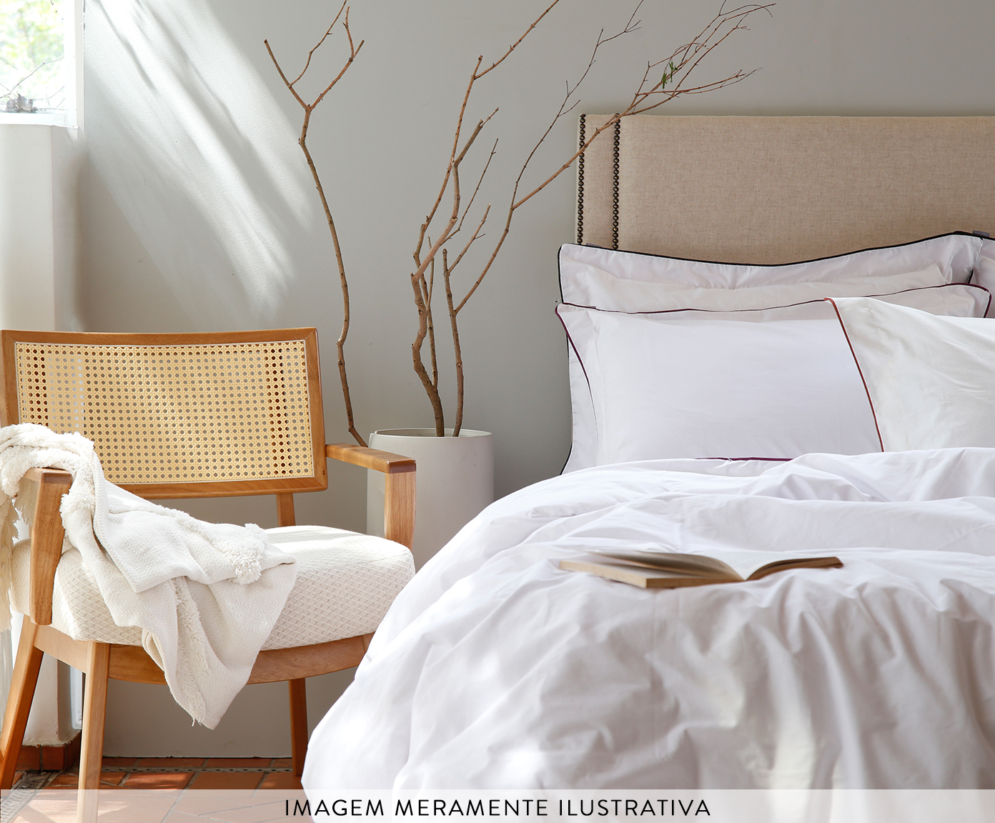Duvet com Vivo Basics Branco e Preto 200 Fios image number 3