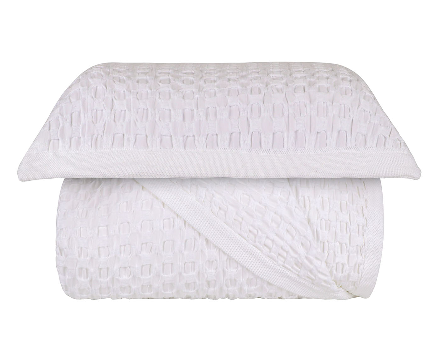 Jogo de Cobre-Leito Acetinado Jacquard Braga Branco 300 Fios image number 0