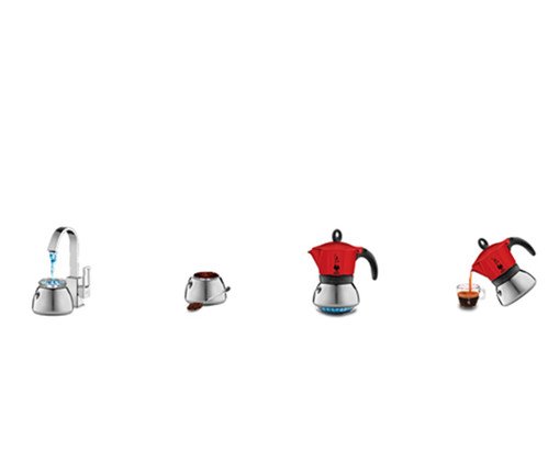 Cafeteira Italiana Moka Induction Vermelha image number 1
