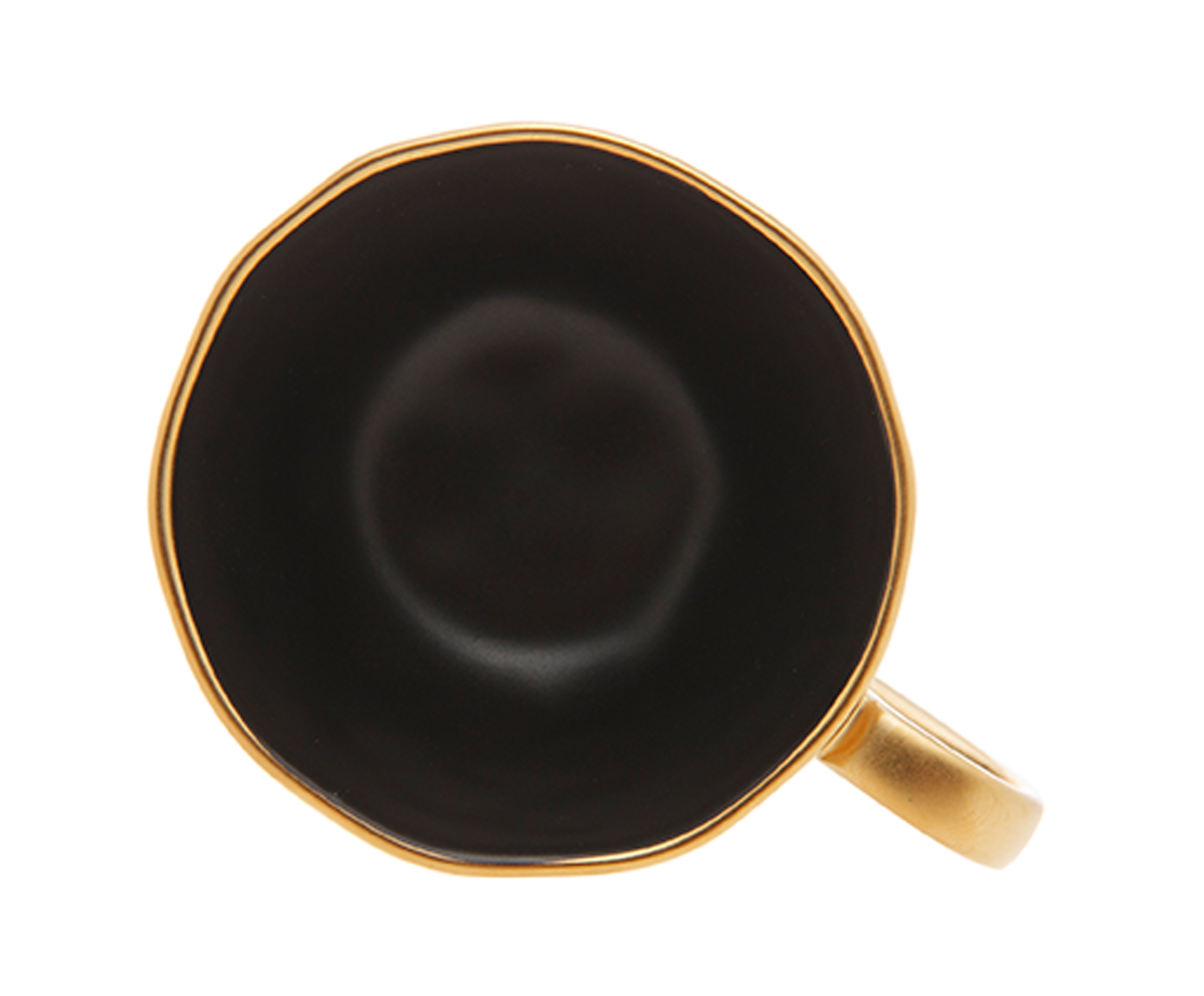 X&iacute;cara de Caf&eacute; em Porcelana Dubai Preto e Dourado image number 4