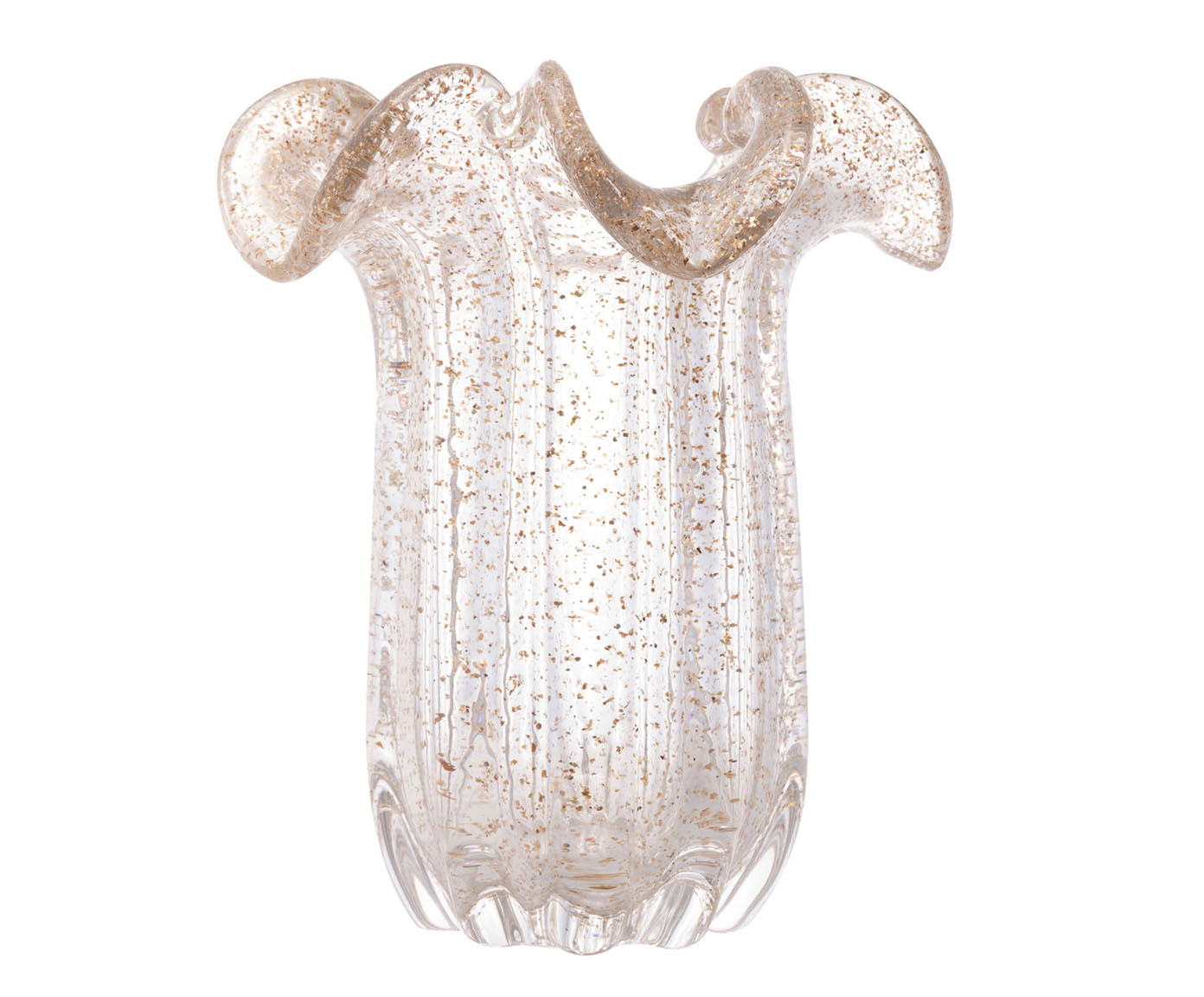 Vaso Italy Transparente e Dourado image number 2
