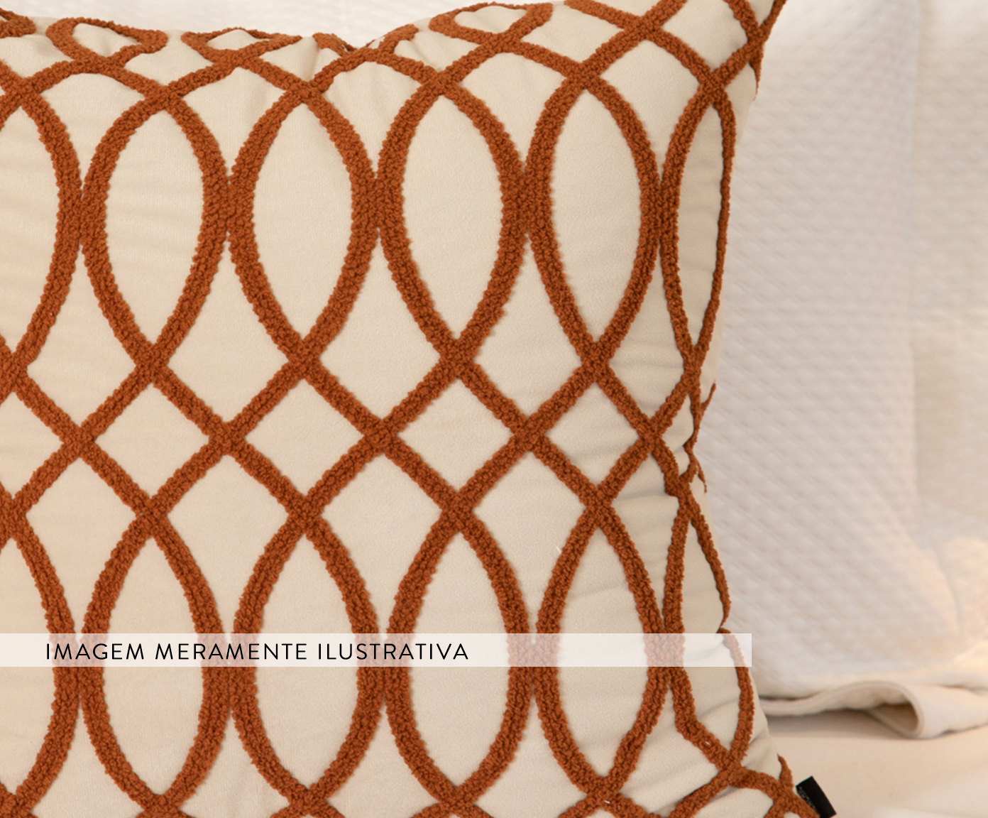 Almofada em Veludo New Collection - Off White e Acobreada image number 3