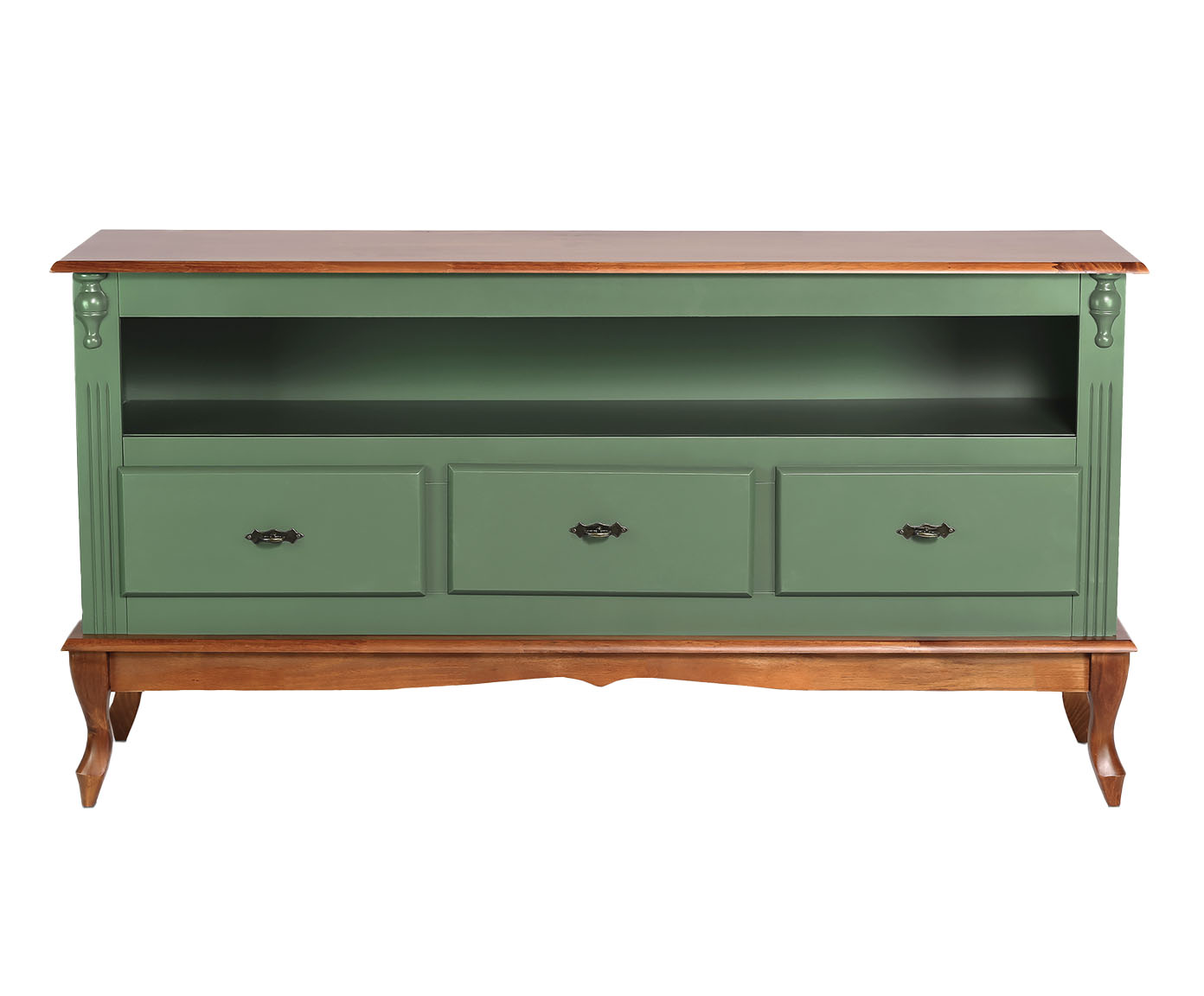 Rack Greiz Verde Kalle e Imbuia Glaser image number 0