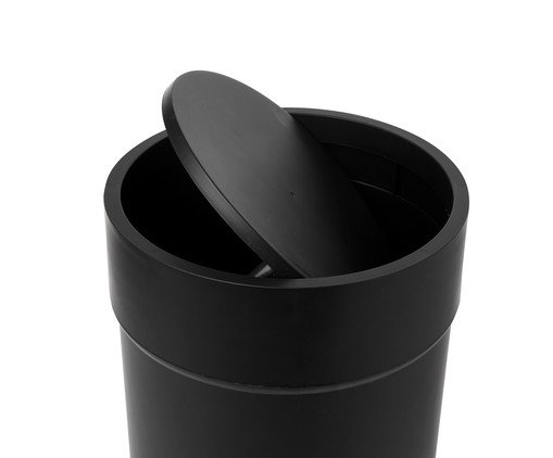 Lixeira com Tampa Marci 6L - Preto - image 1