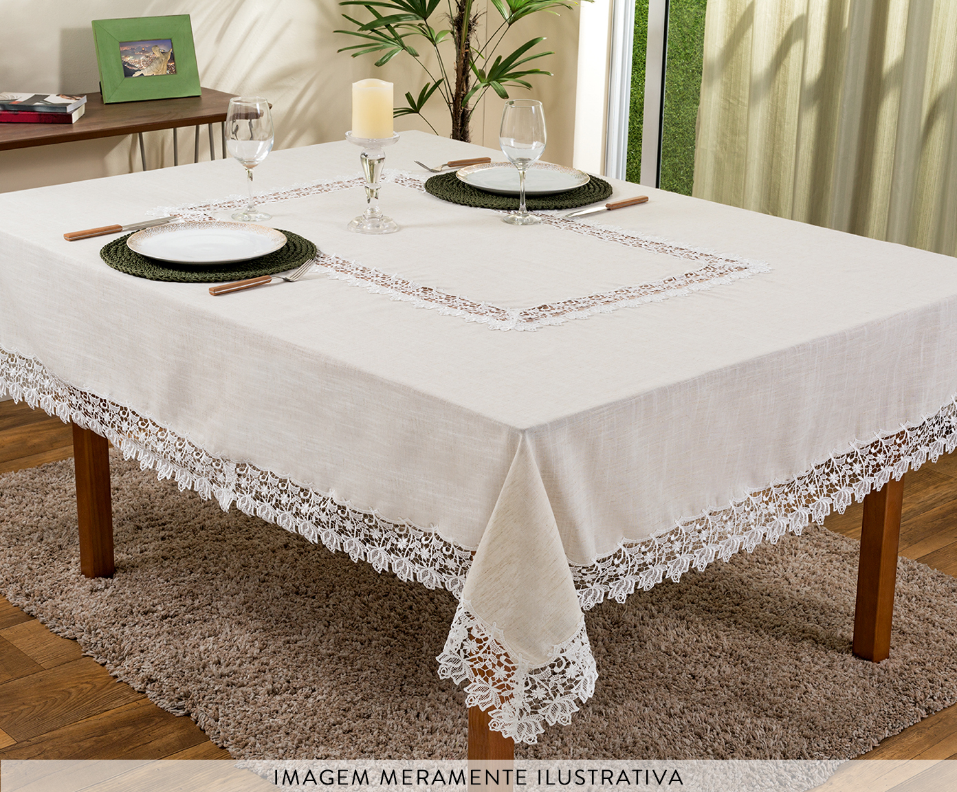 Toalha de Mesa - Bege Pereira image number 1