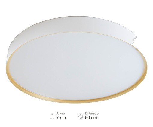 Plafon Petri Menor Branco e Dourado image number 3