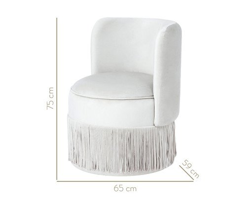 Poltrona Franja Simples -  Off White image number 10