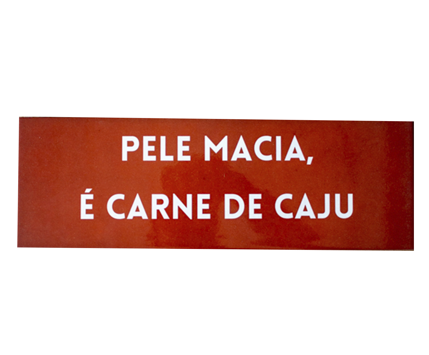 Azulejo Decorativo "Pele Macia &Eacute; Carne de Caju" image number 0