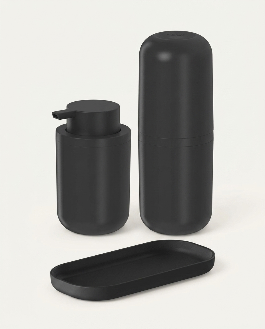 Jogo para Banheiro Bold - Preto Fechado image number 4