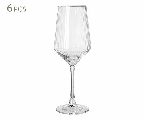 Jogo de Ta&ccedil;as para Vinho Netuno Transparente image number 2