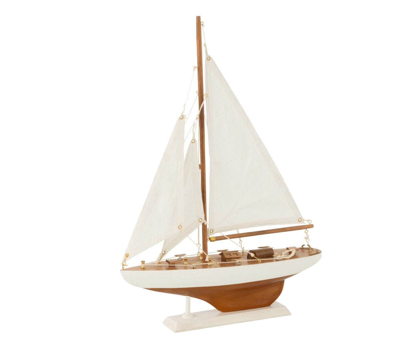 Escultura Barco em Madeira Paulownia image number 0