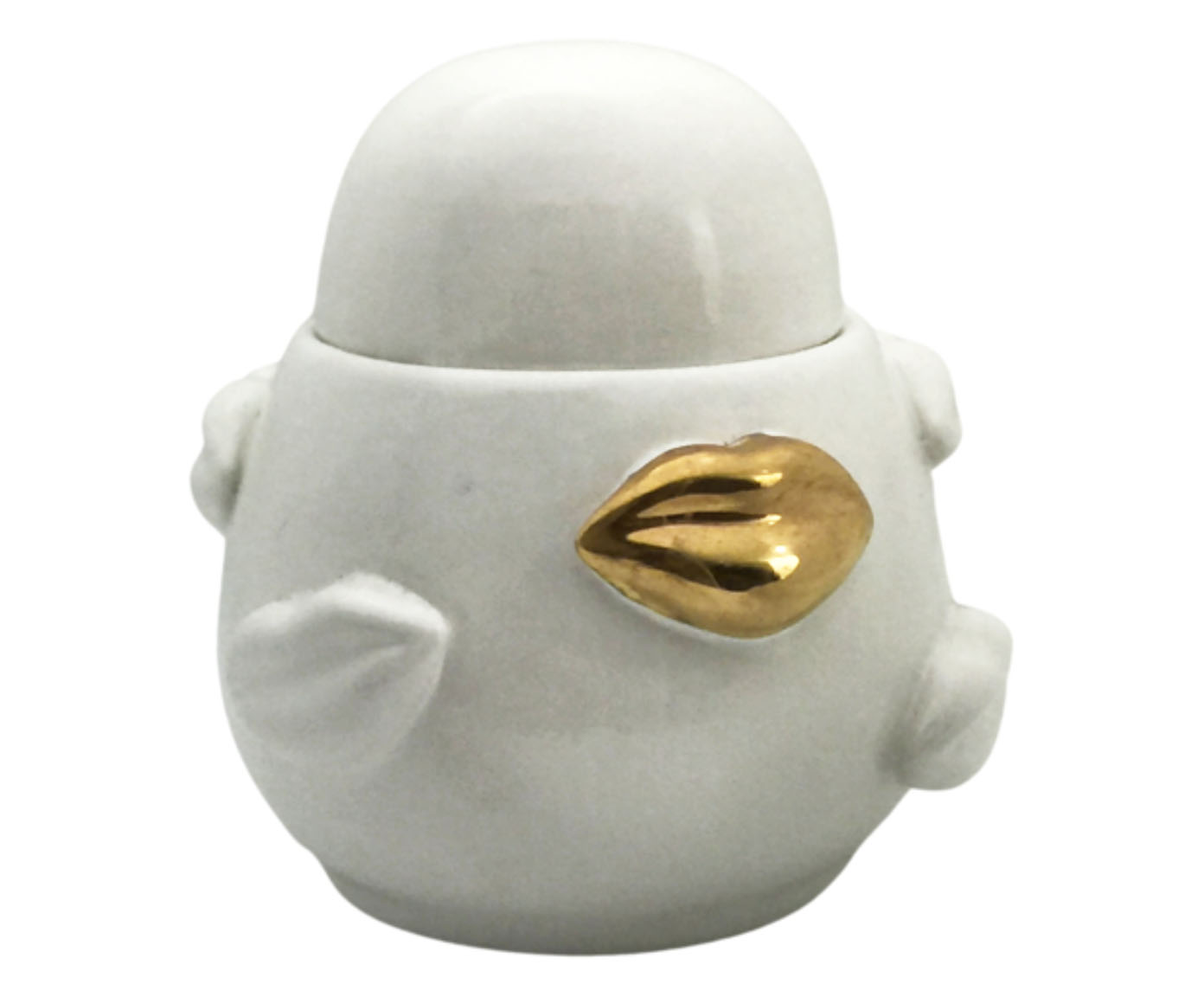Caixa Smooch Branca com Dourado image number 0