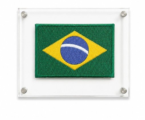 Quadro Acr&iacute;lico Bandeira do Brasil image number 0