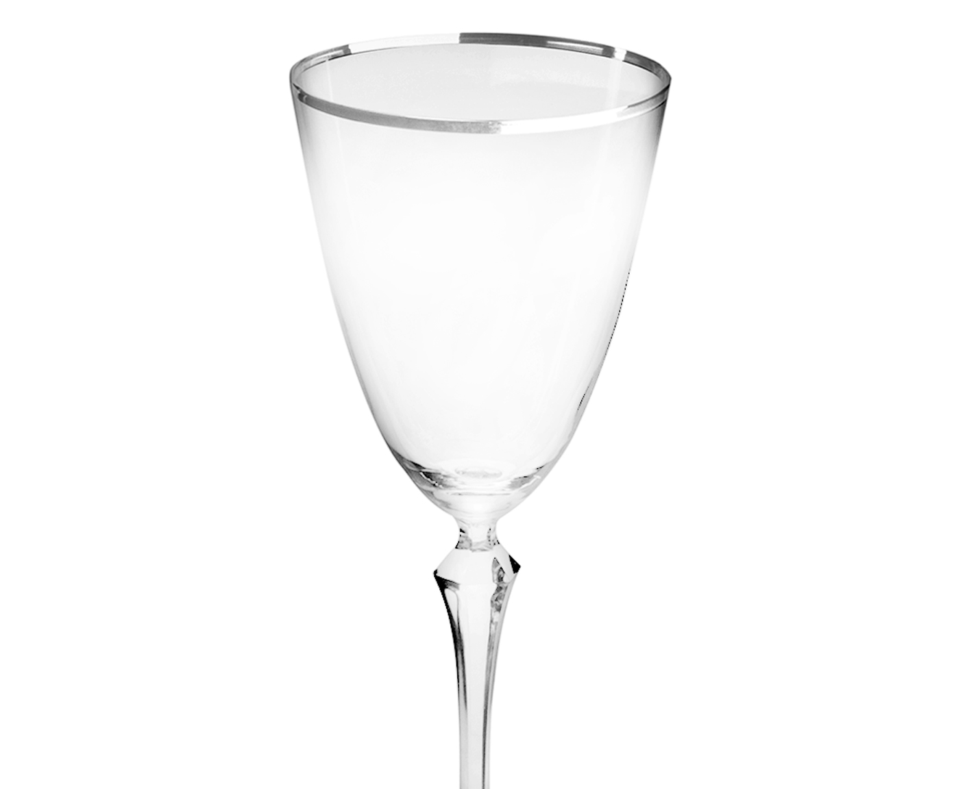 Jogo de Ta&ccedil;as para &Aacute;gua em Cristal Elizabeth Silver - image 1