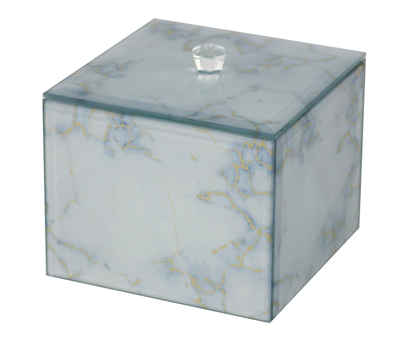 Porta-Algodao Marmorizado Branco - image 0