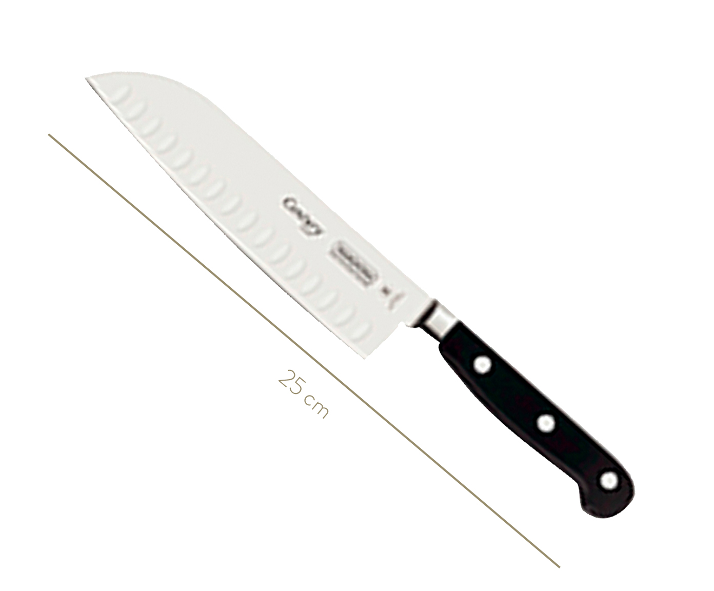 Faca Santoku em Inox Agile - Preta image number 3