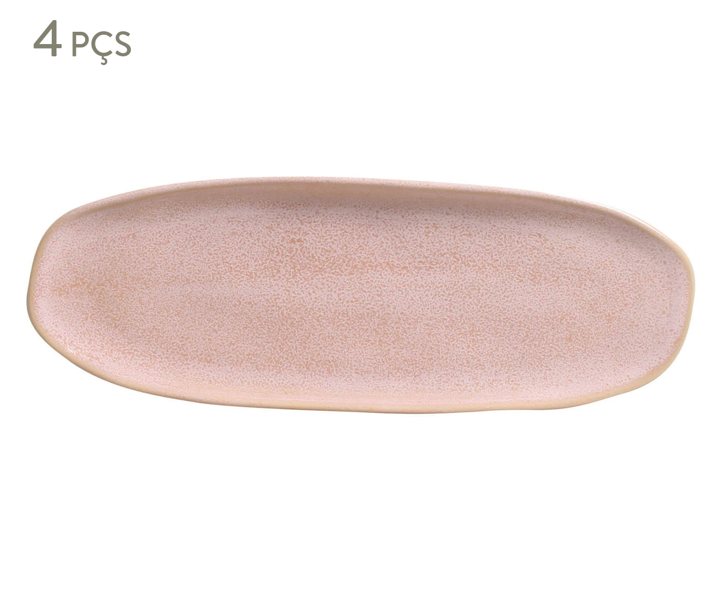 Jogo de Travessas Oval Rasa Org&acirc;nico Litchi Rosa image number 0