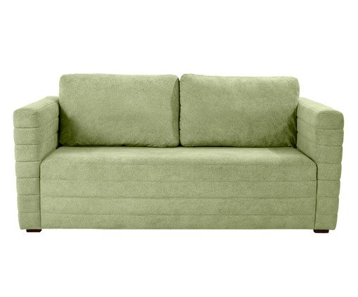 Sof&aacute; Gom em Boucle aveludado - Verde image number 2