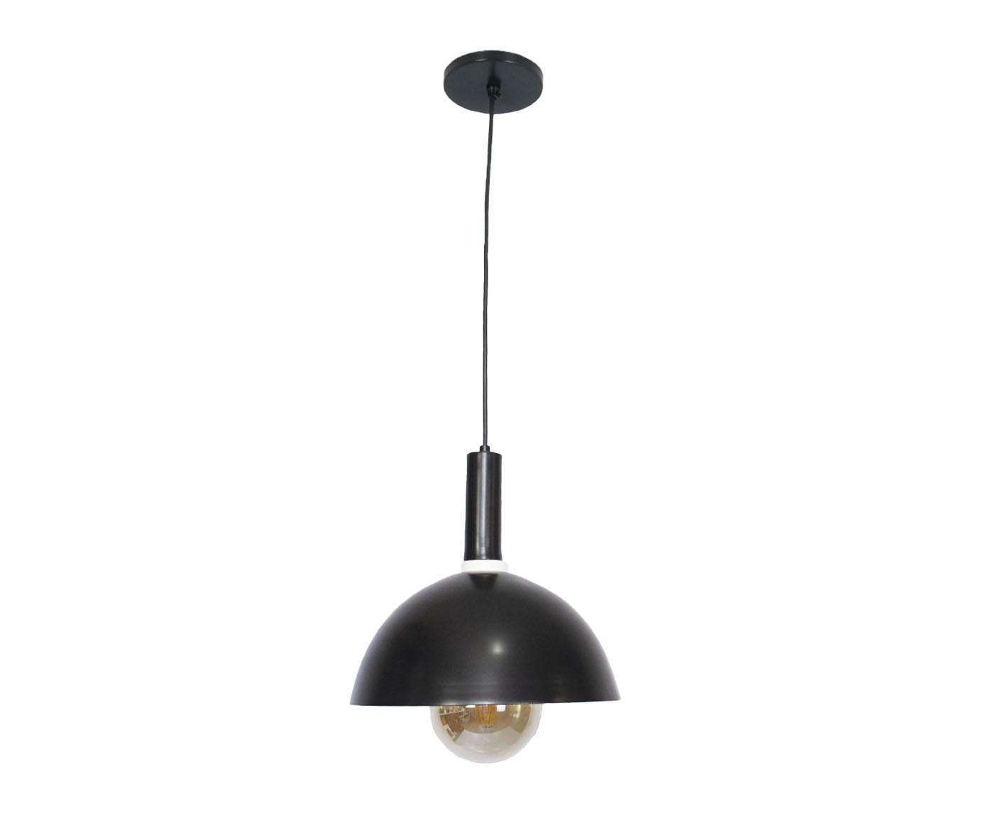 Lumin&aacute;ria Pendente N&iacute;sia Esfera 30 Preta - image 0