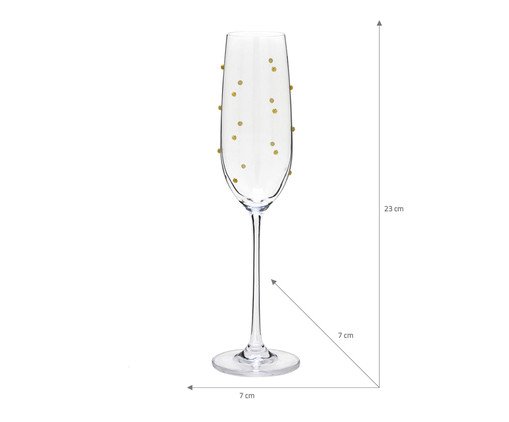 Jogo de Ta&ccedil;as para Champagne &Aacute;ureo Dourado image number 1