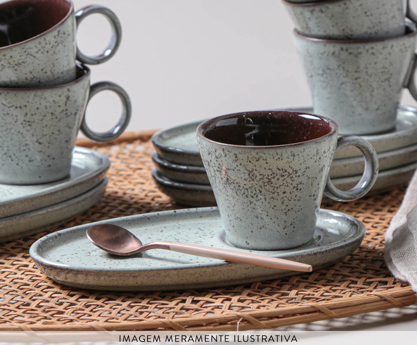 Jogo de X&iacute;caras para Caf&eacute; Neo Pistache Verde Menta - image 1