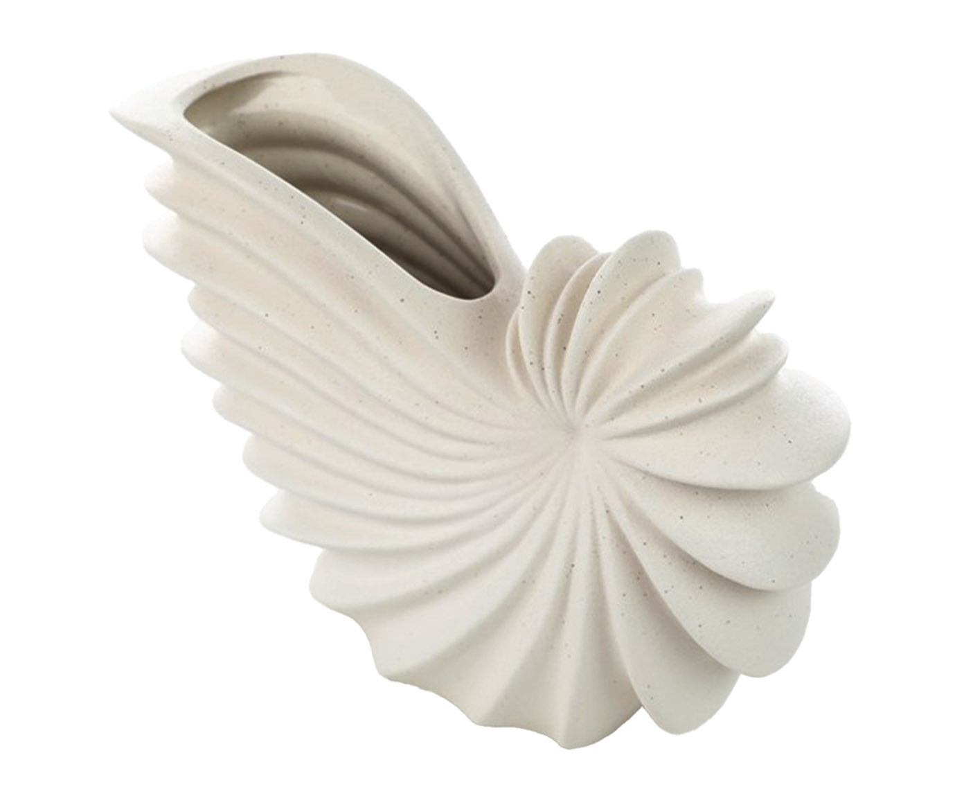 Vaso Decorativo Concha Branco Fosco image number 0