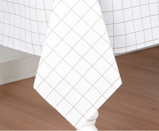 Toalha de Mesa Panam&aacute; Grid Bege - 160X250cm image number 1