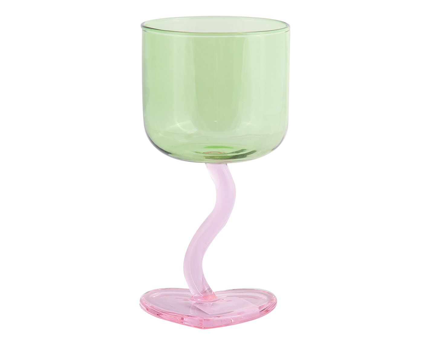 Ta&ccedil;a Heart Verde com Base Rosa - 230ml - image 0