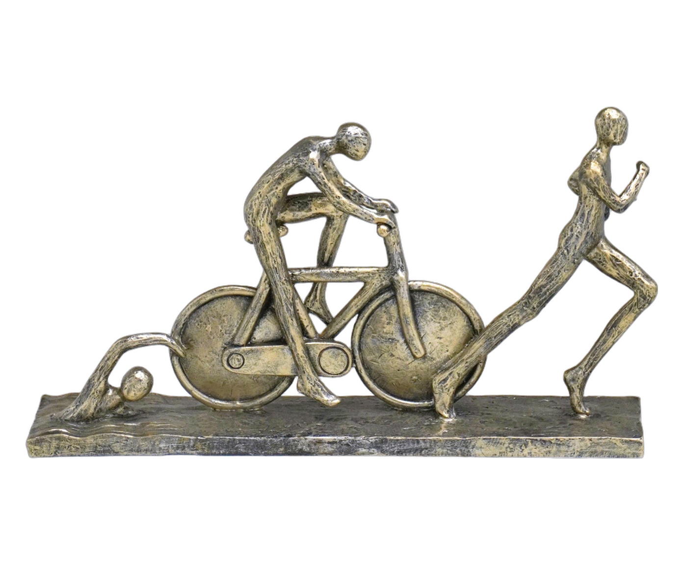 Escultura Triatlo Olimpiadas Dourado image number 0