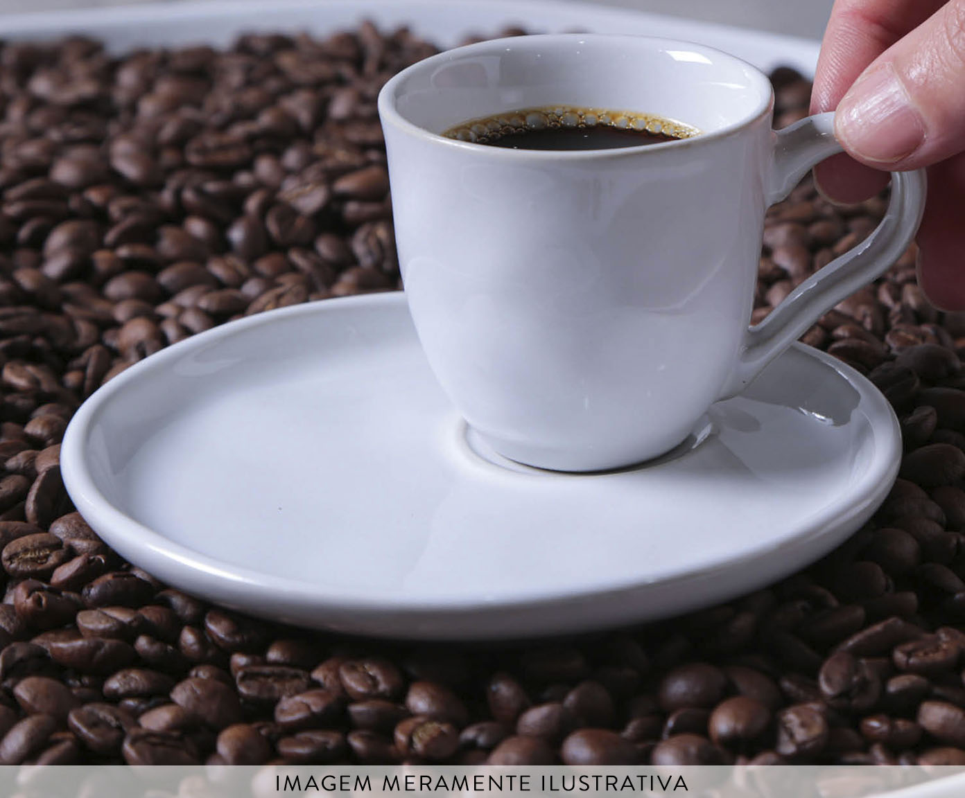 Jogo de X&iacute;caras para Caf&eacute; Org&acirc;nico New White image number 4