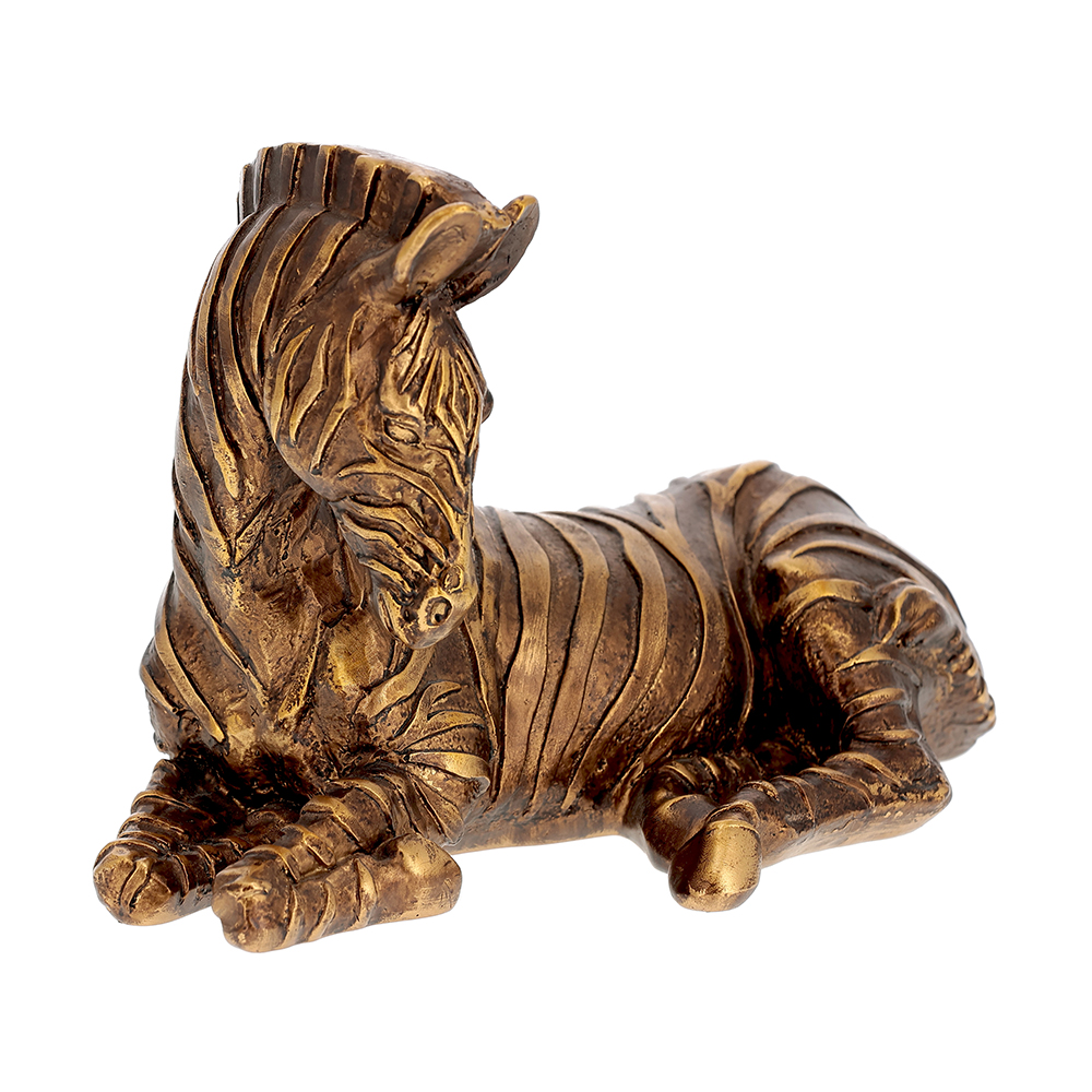 Escultura Zebra Dourado image number 0