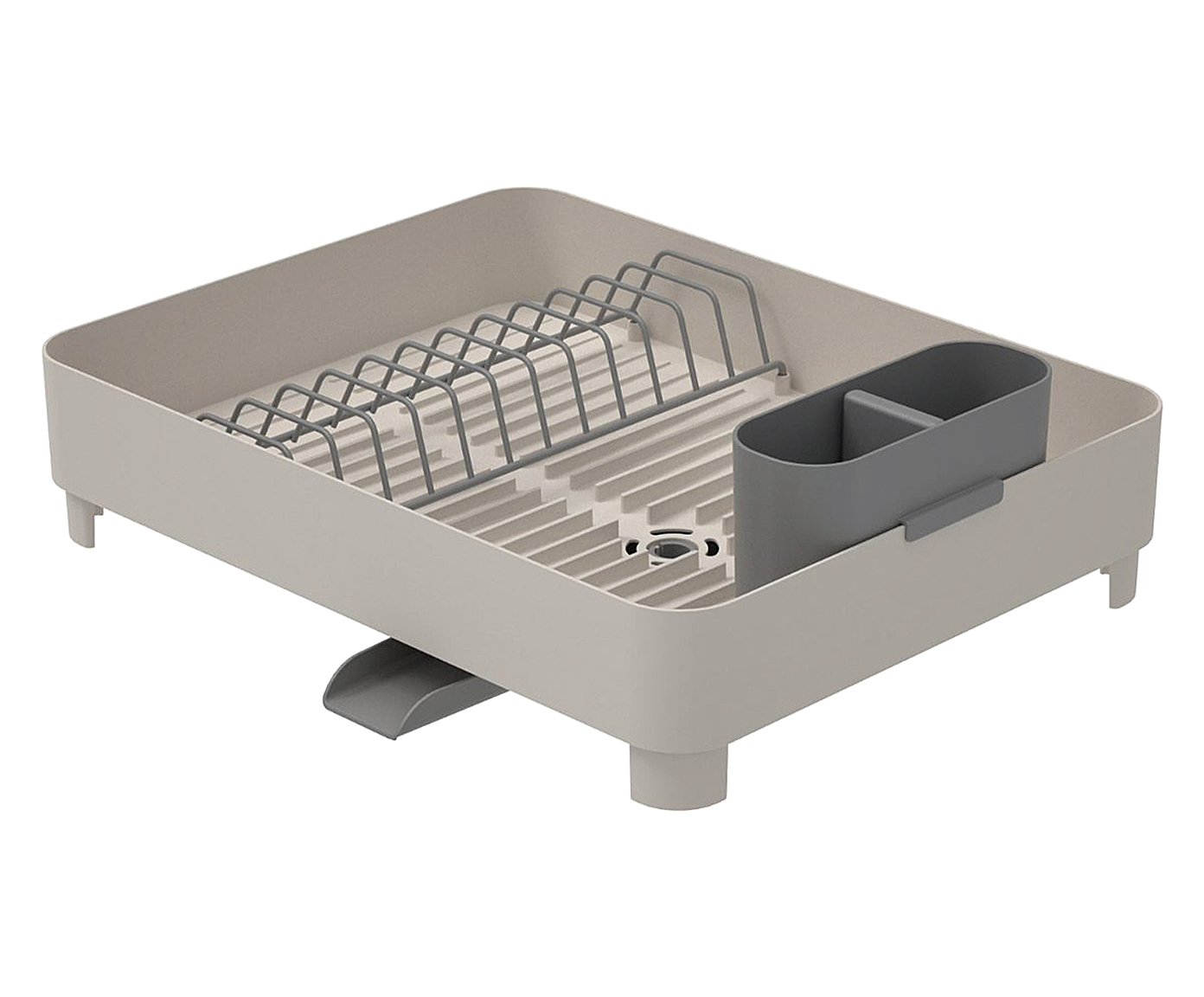 Escorredor de Loucas com Direcionador Liv Fechado Bege - image 0