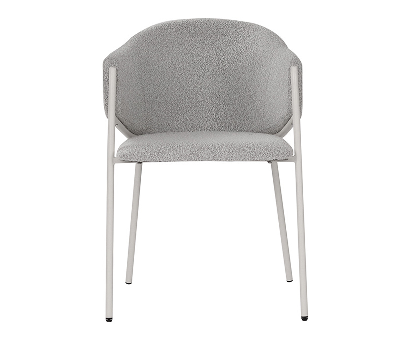 Cadeira Elie Boucle Cinza Base Off White image number 0