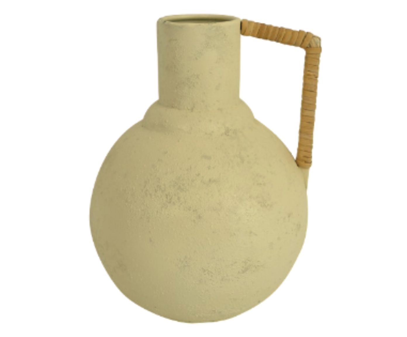Vaso em Metal Creme com Al&ccedil;as Crenshaw Marrom - image 0