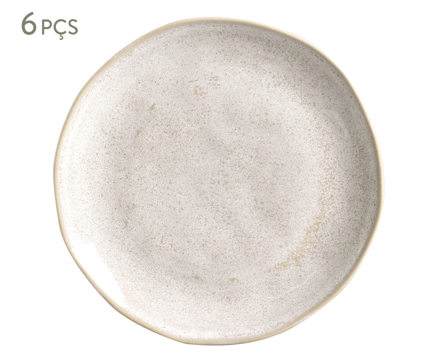 Jogo de Pratos Raso Org&acirc;nico Latte Cru - image 0