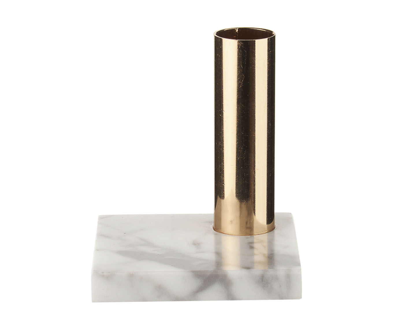 Casti&ccedil;al de Pedra e Metal Cr&eacute;dible Branco e Dourado - image 0