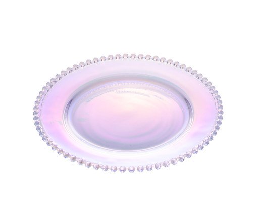 Prato de Sobremesa em Cristal Pearl image number 1