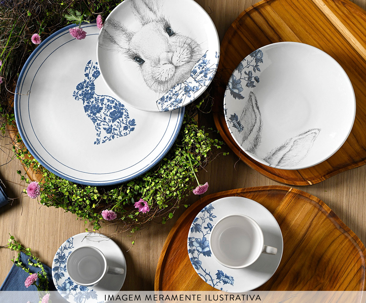 Jogo de Pratos Raso Coup Stoneware Toile image number 4